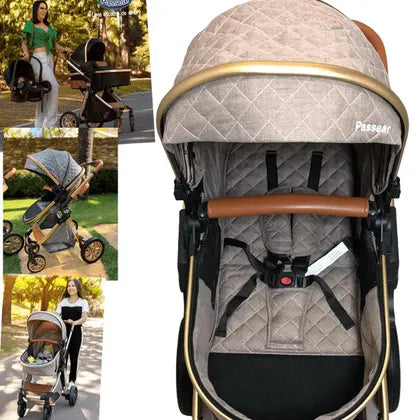 Carrinho de Bebe Moises Passear Baby Ares Plus 3 em 1 Marrom