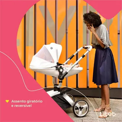 Carrinho Passeio Moisés 0-15 Kg Candy Titanium Litet BB185A