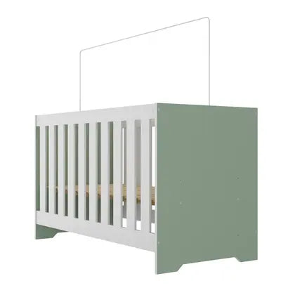 Quarto de Bebê Completo Guarda Roupa 3 Portas 2 Gavetas com Cômoda e Berço Lily Espresso Móveis