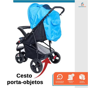 Carrinho de Bebê Passeio Infantil Urban Passeio 3 Rodas Grandes Triciclo - Baby Style