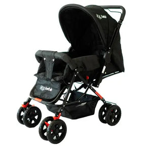 Carrinho De Bebê Passeio Vira Berço Com Alça Frente E Trás Com Bolso e Porta Treco - KK BEBE