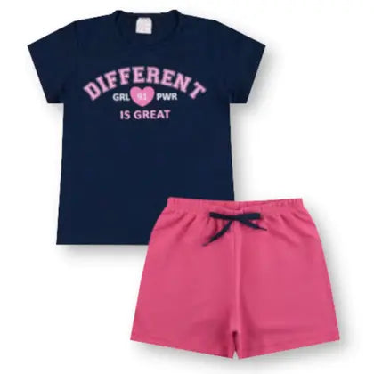Kit 4 Conjunto Verão Básico Infantil Juvenil Feminino Blusinha e Shorts em Algodão + Cotton Roupa Menina Tamanhos 10-14 - LUMARI KIDS