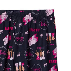 Conjunto de pijama, calças de pijama e camiseta de dormir para meninas da Barbie, 4 peças