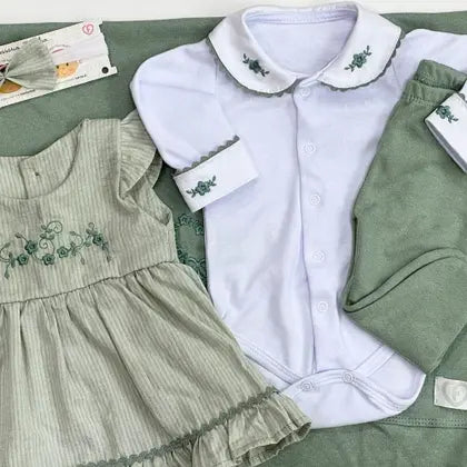 Saída Maternidade Menina Mariah Luxo Enxoval - Fofinho