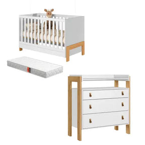 Conjunto Quarto de Bebê Fantasia Completo Berço Americano Vira Cama e Cômoda - Maxi Do Brasil