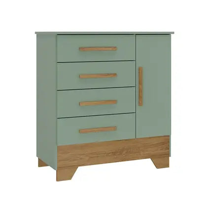 Quarto de Bebê Completo Guarda Roupa 3 Portas 2 Gavetas com Cômoda e Berço Lily Espresso Móveis