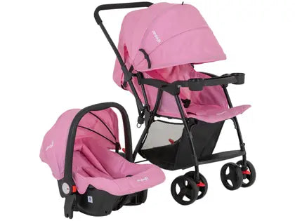 Carrinho de Bebê Reversível com Bebê Conforto Avanti Travel System Owen 6 Rodas 15kg