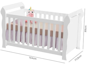 Quarto de Bebê Completo com Berço + Guarda-Roupa - e Cômoda Carolina Baby Maria