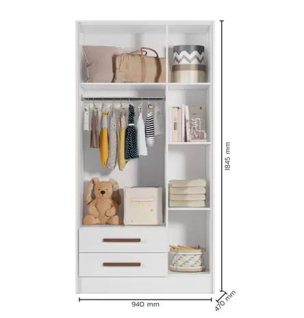 Jogo de Quarto para Bebê Completo Floc com Rodízios Branco - MoveisAqui