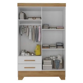 Quarto Infantil Completo Guarda Roupa 4 Portas 2 Gavetas com Cômoda Liz Espresso Móveis