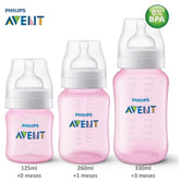 Kit 3 Mamadeiras Clássica Philips Avent Rosa