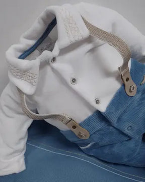 Kit Saída Maternidade Bebê Menino Plush Luxo Paraiso 17742 - Paraíso Cor Azul