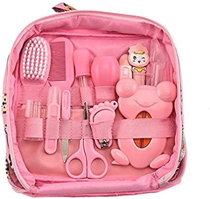 Kit Higiene Cuidados Saúde Bebê Recém Nascido, Kit De Cuidados De Saúde De Beleza Do Bebê 13 peças (Rosa)