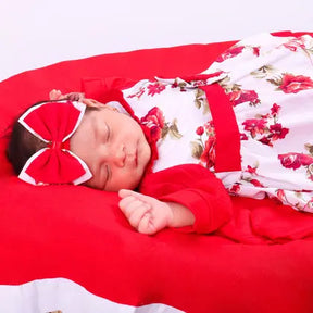 Kit Saída Maternidade Conjunto Menina Charmosinha Luxo 05 Peças 100% Algodão - Amora Amor Enxovais