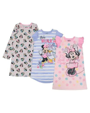 Camisola Disney Minnie Mouse, pacote com 3, meninas de 2 a 6 anos
