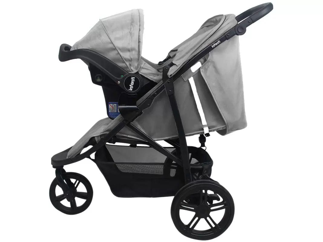 Carrinho de Bebê com Bebê Conforto Infanti - Travel System Collina Trio 3 Rodas 0 a 15kg