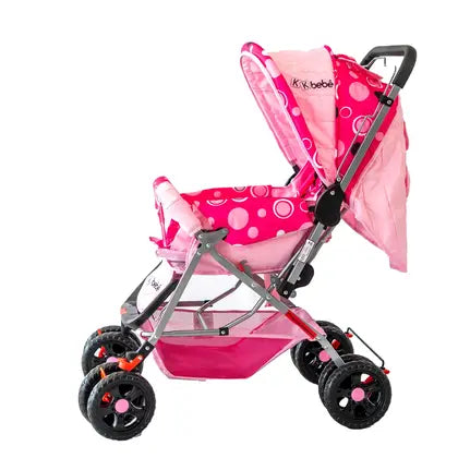 Carrinho De Bebê Passeio Vira Berço Com Alça Reversível Menino Menina - Kk Bebe