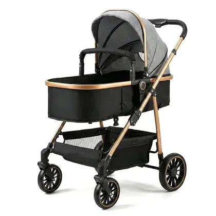 Carrinho De Bebê Compacto Reversível Dobrável 0-15kg Moisés Bebê Conforto - Passear Baby