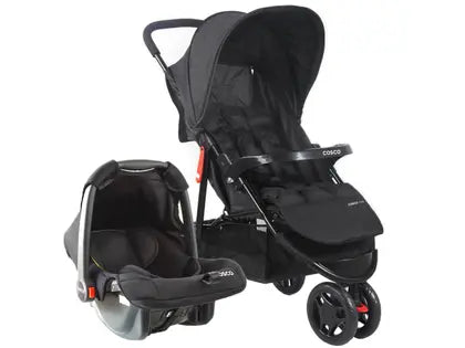 Carrinho de Bebê com Bebê Conforto Cosco Kids Toffy Duo 3 Rodas 0 a 15kg