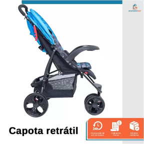 Carrinho de Bebê Passeio Infantil Urban Passeio 3 Rodas Grandes Triciclo - Baby Style