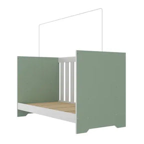 Quarto de Bebê Completo Guarda Roupa 3 Portas 2 Gavetas com Cômoda e Berço Lily Espresso Móveis