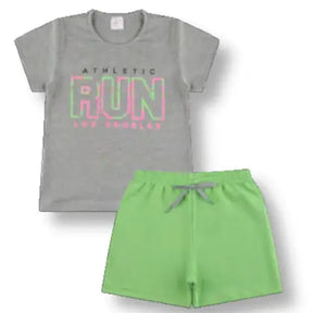 Kit 4 Conjunto Verão Básico Infantil Juvenil Feminino Blusinha e Shorts em Algodão + Cotton Roupa Menina Tamanhos 10-14 - LUMARI KIDS