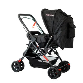 Carrinho De Bebê Passeio Vira Berço Com Alça Frente E Trás Com Bolso e Porta Treco - KK BEBE