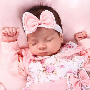 Kit Saída Maternidade Conjunto Menina Charmosinha Luxo 05 Peças 100% Algodão - Amora Amor Enxovais