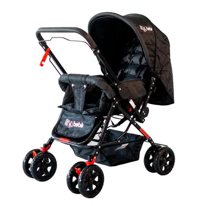 Carrinho De Bebê Passeio Vira Berço Com Alça Reversível Menino Menina - Kk Bebe