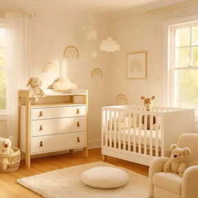 Conjunto Quarto de Bebê Fantasia Completo Berço Americano Vira Cama e Cômoda - Maxi Do Brasil