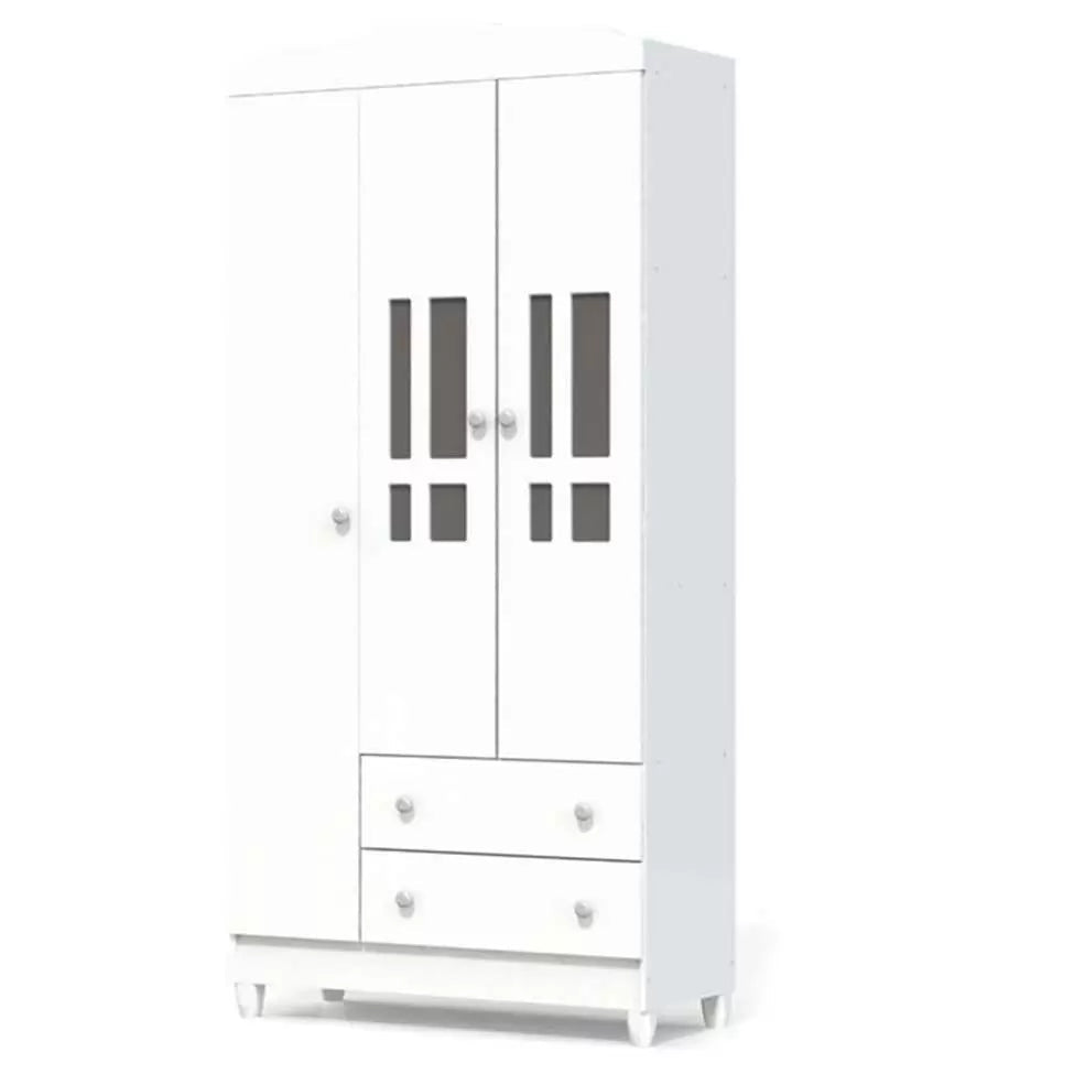 Quarto Infantil Decorado Ariel II Branco - Carolina Baby