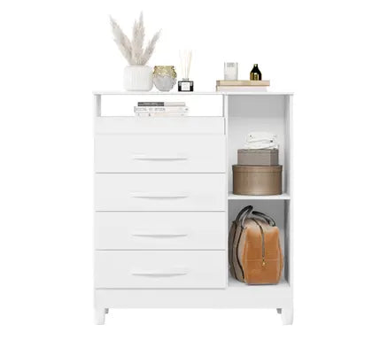 Quarto de Bebê Completo com Guarda-Roupa 3 Portas, Cômoda e Berço com Rodinhas Branco Moderno, Seguro e Funcional Quartinho do Bebê Com Colchão - N&E Loja